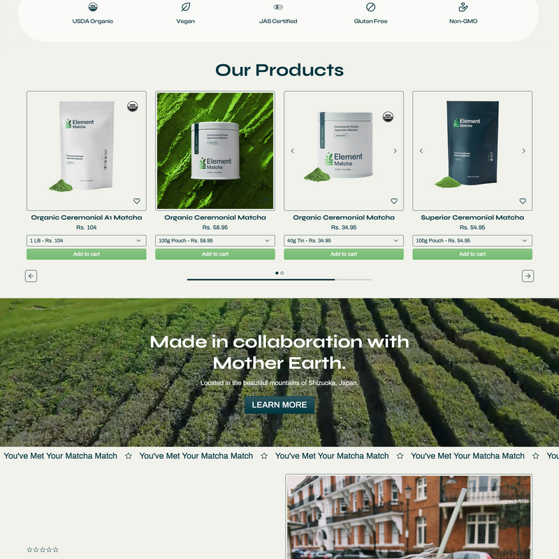 The Matcha Shopify Theme
